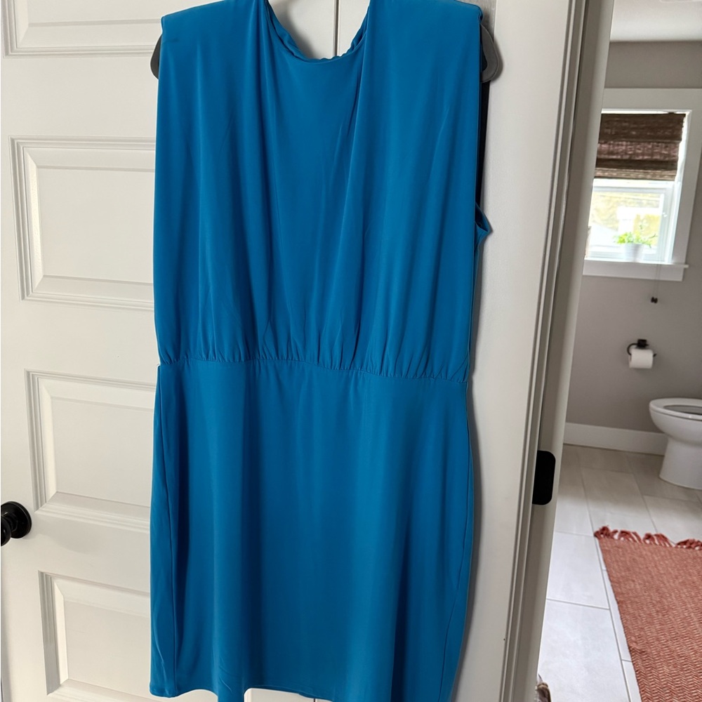 Express Vibrant Blue Midi Dress